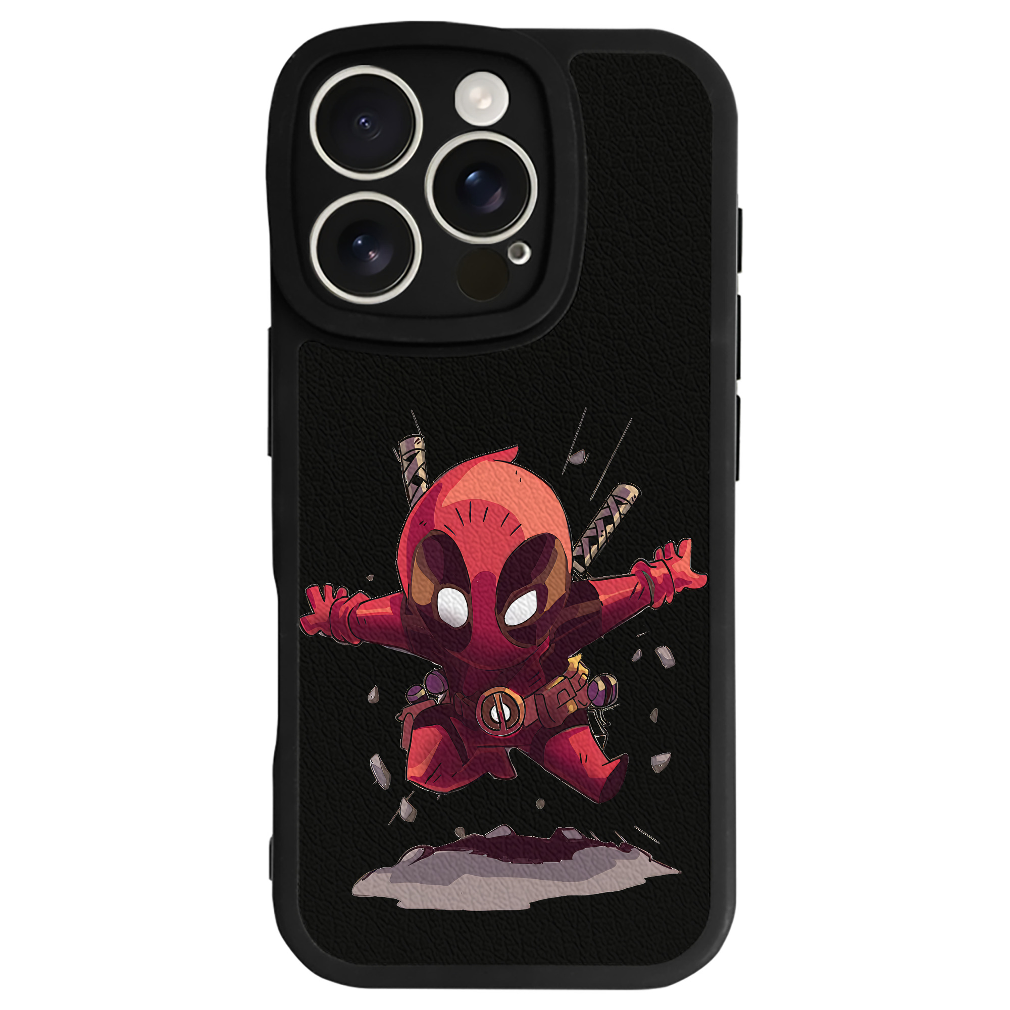（画像用） Deadpool デッドプール 【iPhone 16シリーズ対応】シリコンスマホケース（レザー調） 材質：シリコン